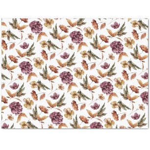 Papel de tejido de caída floral