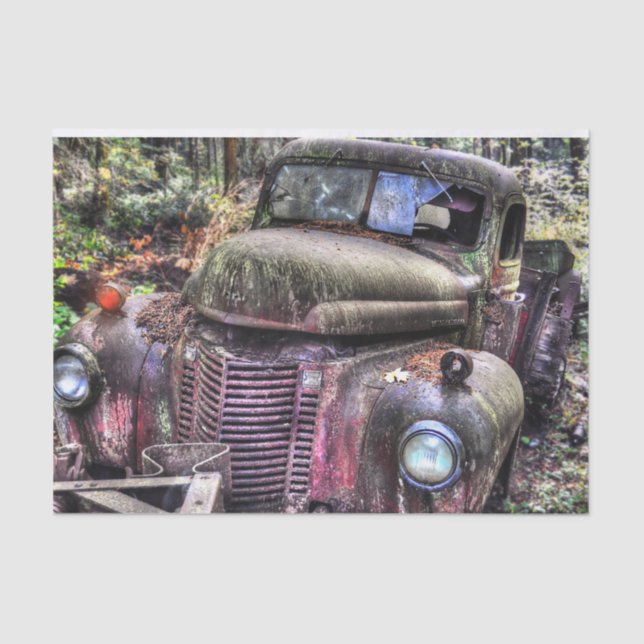 papel de tejido de camión rústico (Anverso)