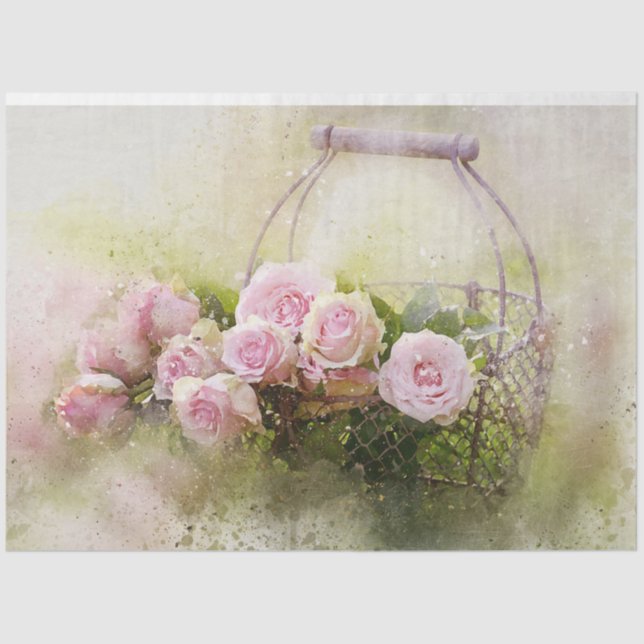 Papel de tejido de cesta floral (Anverso)