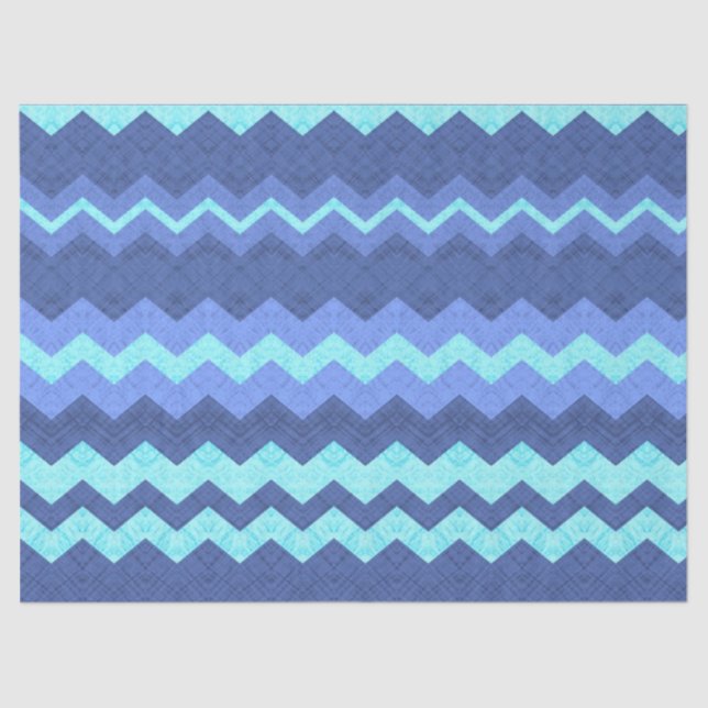 papel de tejido de chevron azul (Anverso)
