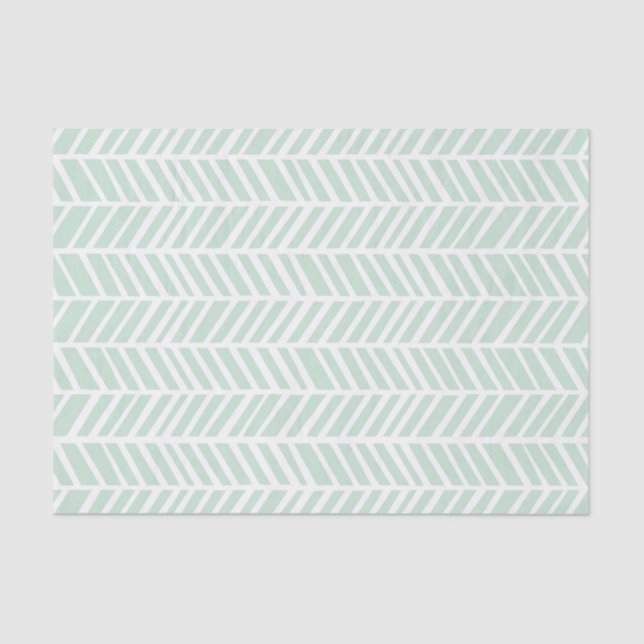 Papel De Tejido De Chevron Verde Mint (Anverso)