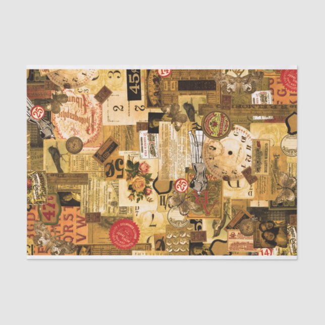 Papel de tejido de colada de efemera de época (Anverso)