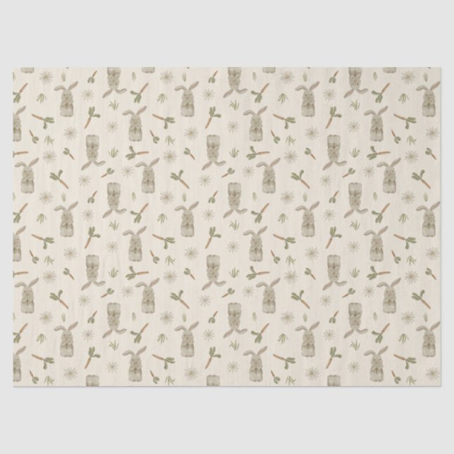 Papel de tejido de conejo de primavera (Anverso)