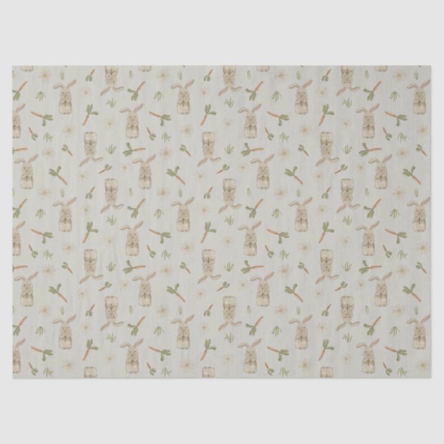 Papel de tejido de conejo de primavera (Anverso)