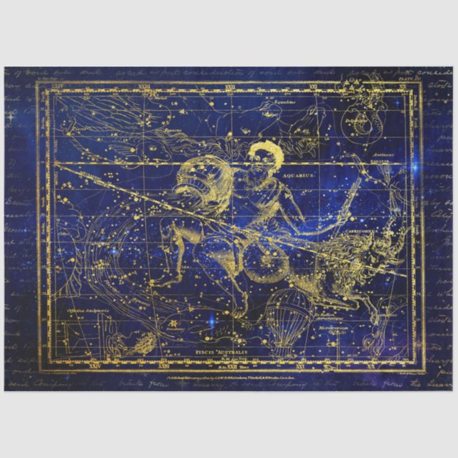 papel de tejido de constelación de acuario (Anverso)