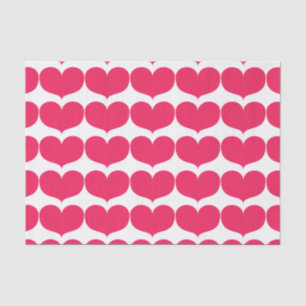 Papel de tejido de corazón rosado grande