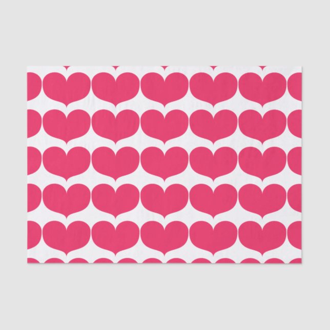 Papel de tejido de corazón rosado grande (Anverso)