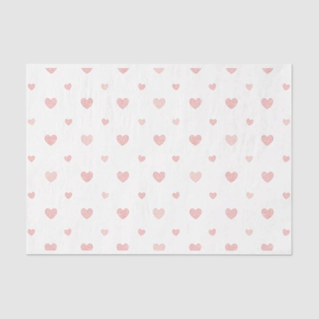 Papel de tejido de corazón rosado Purpurinoso (Anverso)