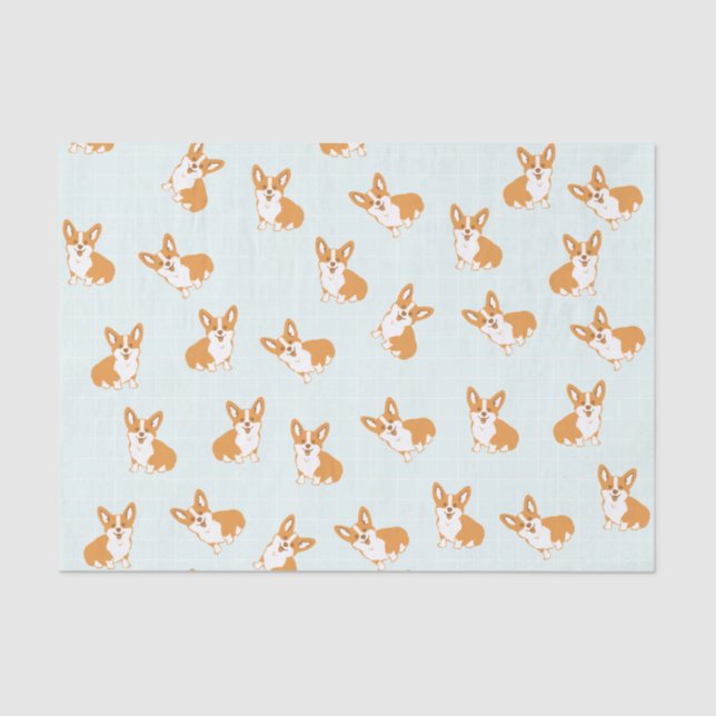 Papel de tejido de corgi corto (Anverso)