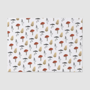 Papel de tejido de cosecha de champiñones - Blanco