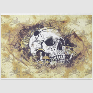papel de tejido de cráneo de muerte