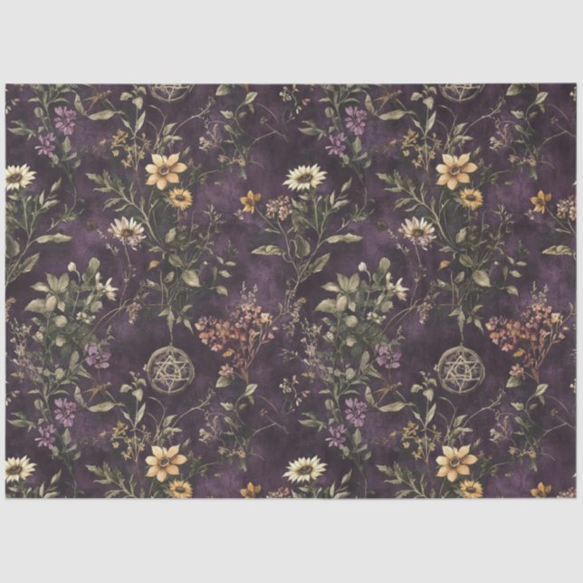 Papel de Tejido de Crepúsculo del Jardín de la Bru (Anverso)