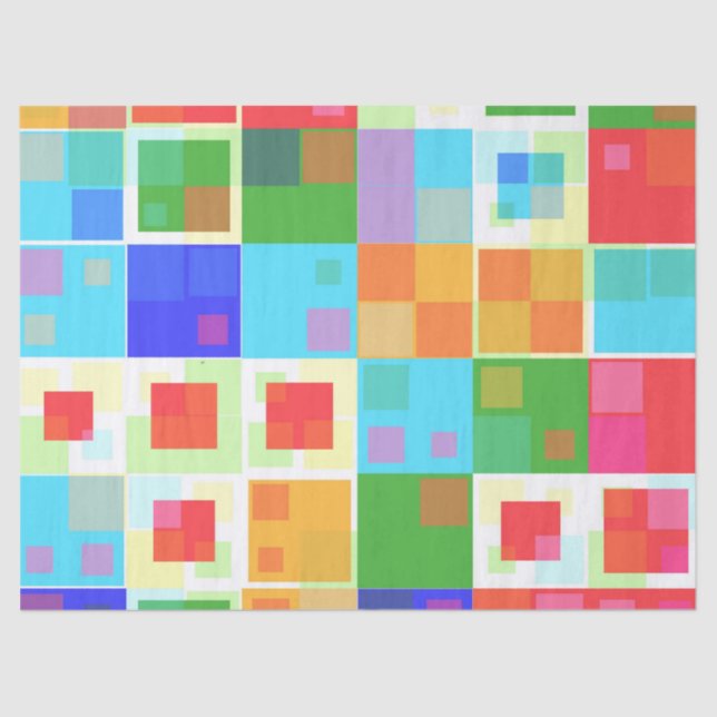 papel de tejido de cuadrados abstractos (Anverso)