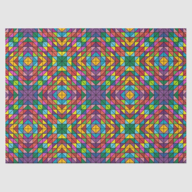 papel de tejido de cuadrados modernos (Anverso)