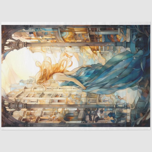 Papel De Tejido De Decoraciones Inspirado En Vidri (Anverso)