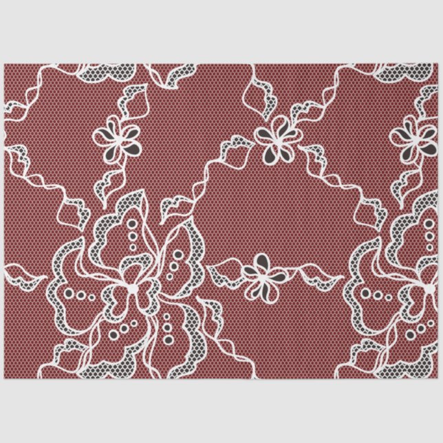 Papel de Tejido de desacoplamiento de encaje negro (Anverso)