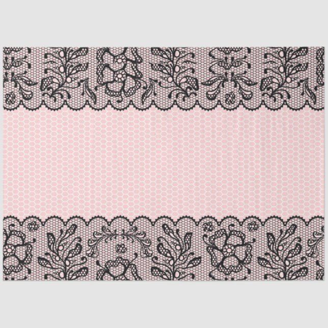 Papel de Tejido de desacoplamiento de encaje negro (Anverso)