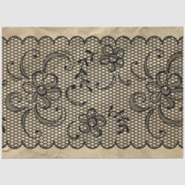 Papel de Tejido de desacoplamiento de encaje negro