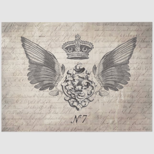 papel de tejido de descomposición de alas (Anverso)