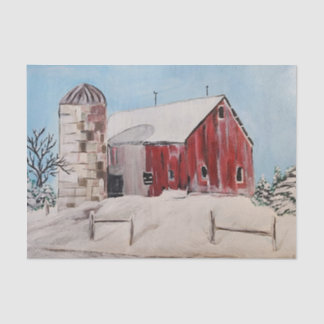 Papel de tejido de descomposición, granero antiguo