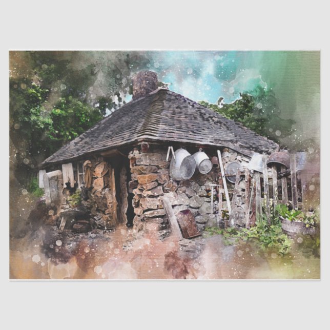 Papel de Tejido de Desconexión de Cabina Antiguo (Anverso)