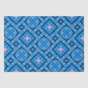 Papel de tejido de diamante rosa negro azul con pr