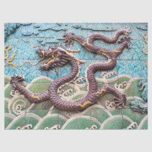 papel de tejido de dragón imperial