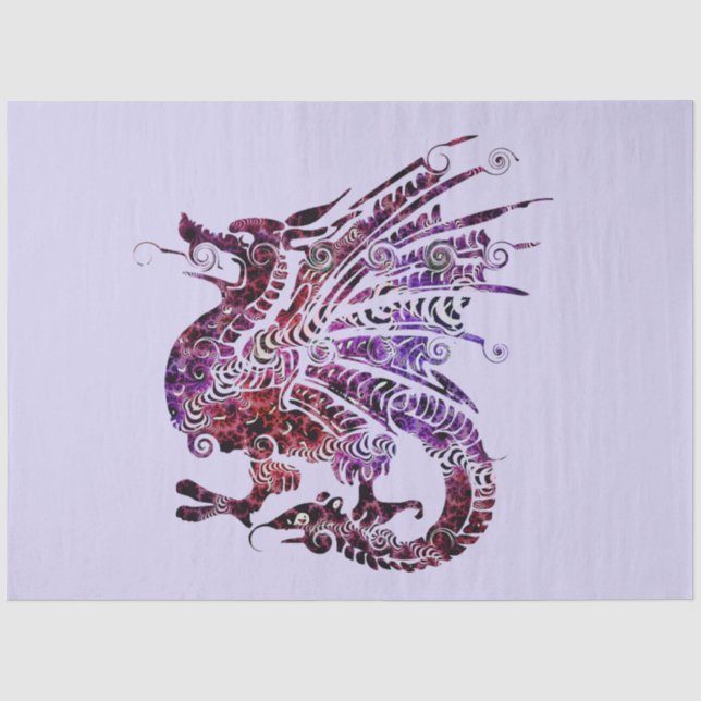 papel de tejido de dragón sofisticado (Anverso)