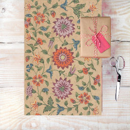 Papel de tejido de elegancia floral