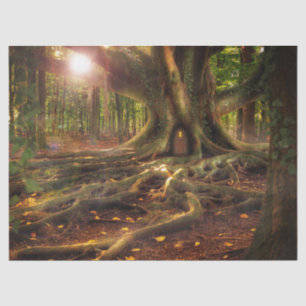 papel de tejido de elfin treehouse