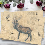 Papel De Tejido De Ephemera Vintage De Elk Decoupa<br><div class="desc">Este diseño se puede personalizar eligiendo la opción Editar diseño. También puede transferir a otros artículos. Póngase en contacto conmigo en colorflowcreations@gmail.com o utilice la opción de chat en la parte superior de la página si desea tener este diseño en otro producto o necesita ayuda. Ver más de mis diseños...</div>
