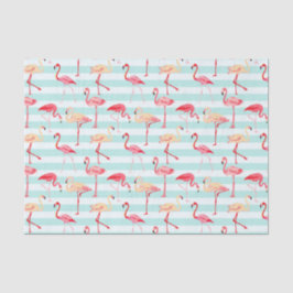 Papel de tejido de estriado de flamingo rosa