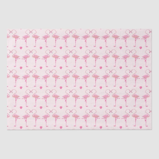 Papel de tejido de flamencos rosados (Anverso)