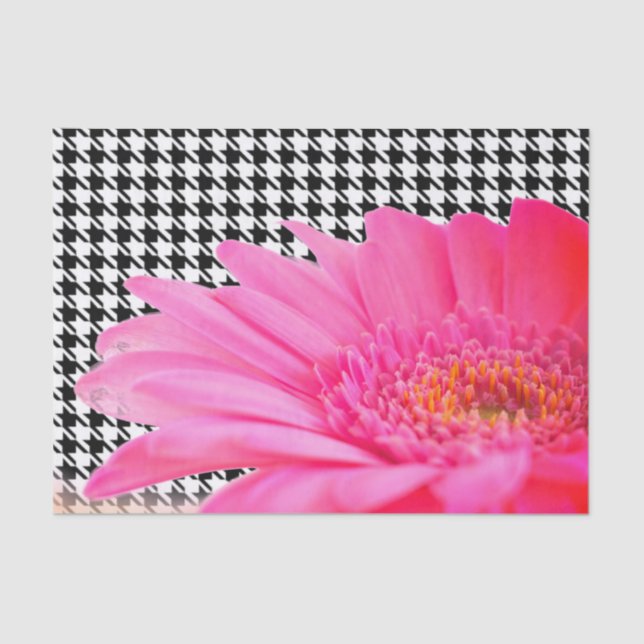 Papel de tejido de flor rosa (Anverso)