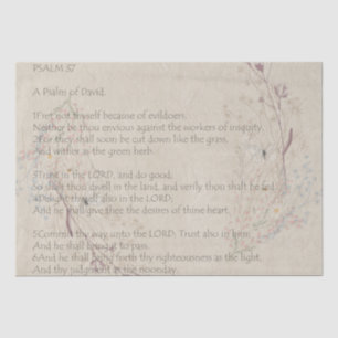 Papel De Tejido De Flor Silvestre Psalm 37 Inspira
