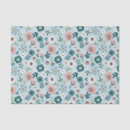 Papel de tejido de flores