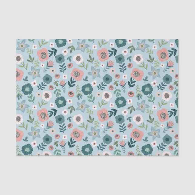 Papel de tejido de flores (Anverso)