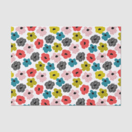 Papel de tejido de flores