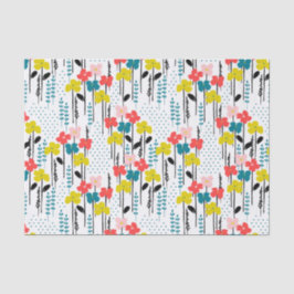 Papel de tejido de flores