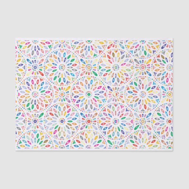 papel de tejido de flores de mandala (Anverso)