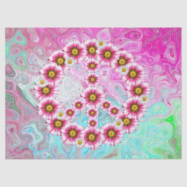 Papel de tejido de flores de paz (Anverso)