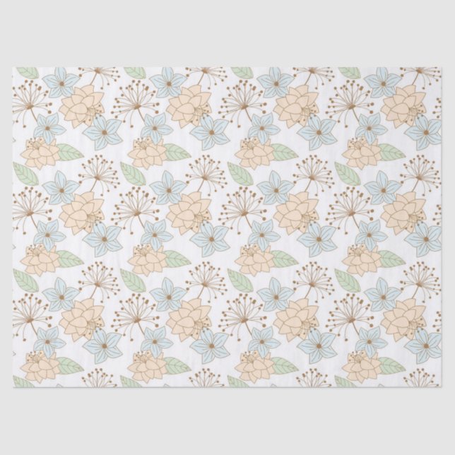 papel de tejido de flores de primavera (Anverso)