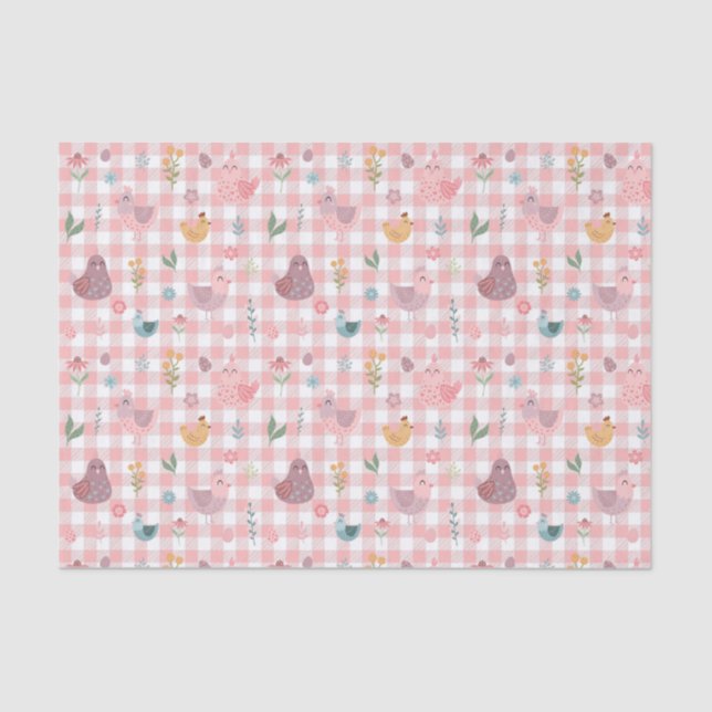 Papel de tejido de Gingham (Anverso)