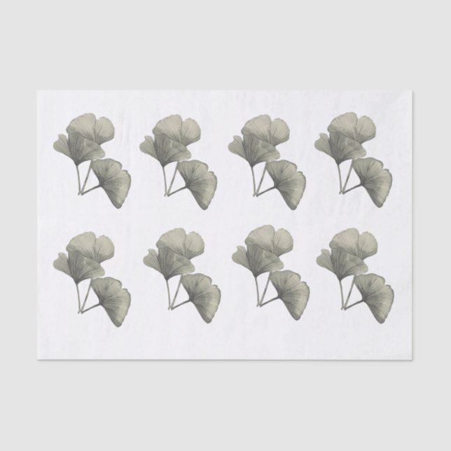 Papel de tejido de Ginkgo (Anverso)