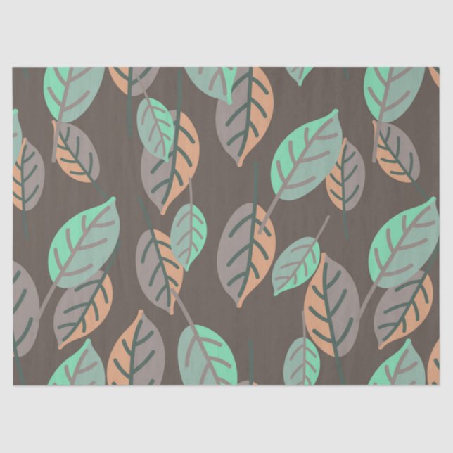 papel de tejido de hojas de bosque (Anverso)