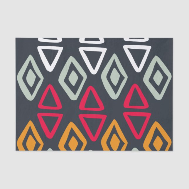 Papel de tejido de impresión étnica (Anverso)