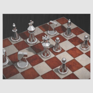 papel de tejido de juegos de ajedrez