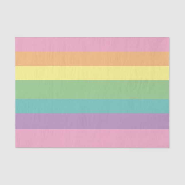 Papel de tejido de la banda de arcoiris Pastel (Anverso)