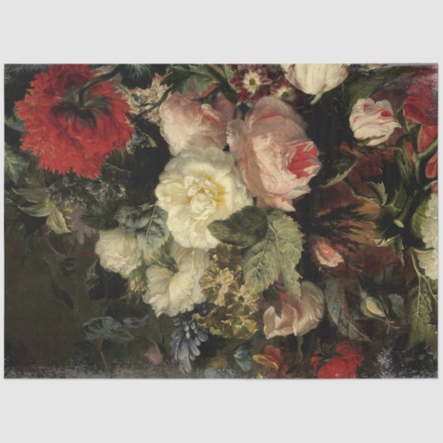 Papel de Tejido de la Desnuda de Impresión Floral  (Anverso)