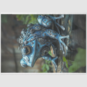 Papel de tejido de la rana azul de Steampunk de de